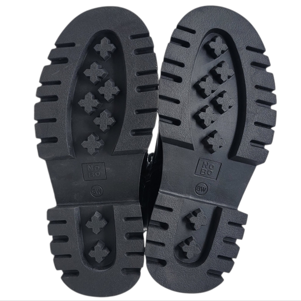 Black Platform Combat Boots 8Wide - Picture 9 of 11